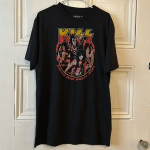 Men’s Kiss Band Black Tee Size LT